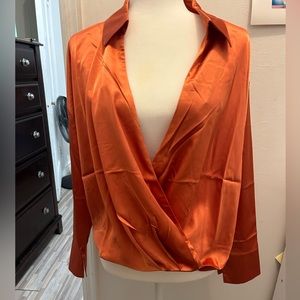 Rust Satin top